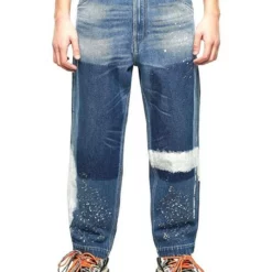 Diesel Relax-fit-Jeans Painted Look Hose D-Franky 009CB - W32 L32