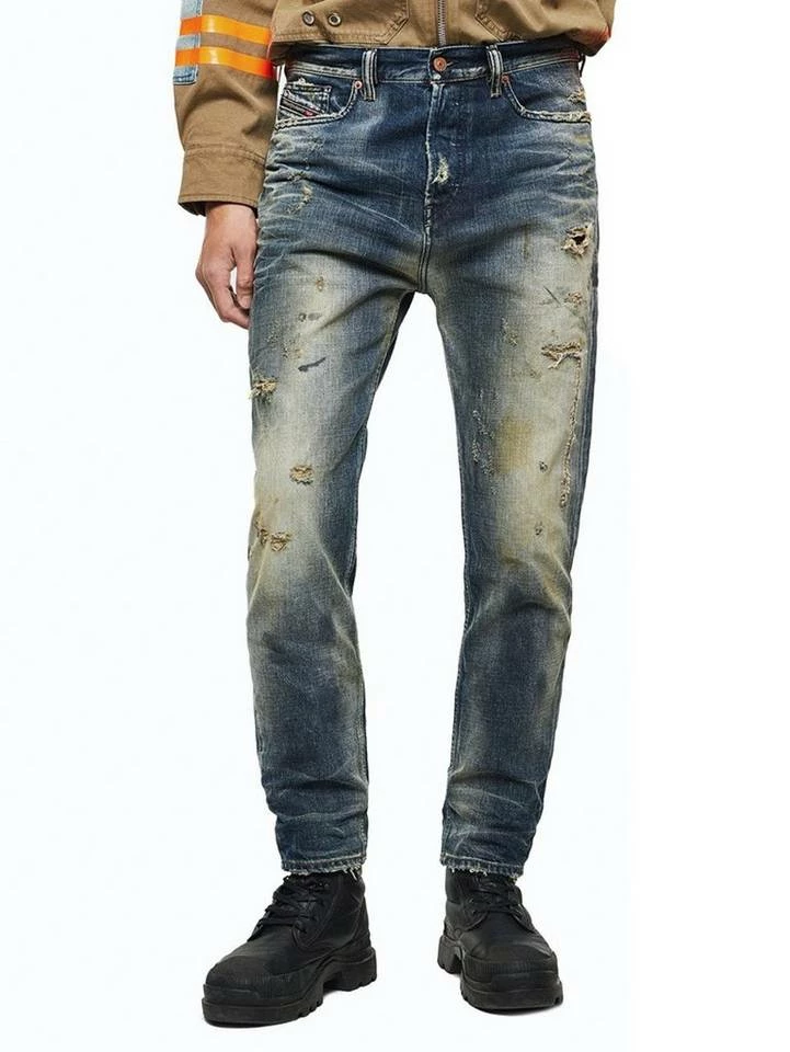 Diesel Tapered-fit-Jeans Dirty Look - Tiefer Schritt - D-Vider 0098S W32 1 Diesel Tapered-fit-Jeans Dirty Look - Tiefer Schritt - D-Vider 0098S W32