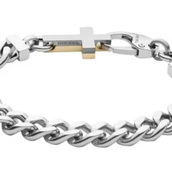 Diesel Gliederarmband »Kreuz bicolor«