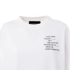 Diesel Sweater »Damen Cropped Sweatshirt - Rundhals-Sweater,« Weiß, Schwarz -Diesel Verkäufe 4871018b cfd8 510c a26f 8942be0f2eb2