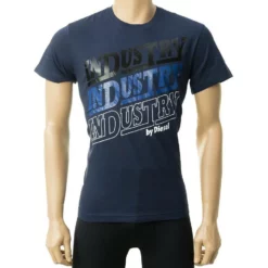 Diesel T-Shirt »Industry« Blau, Grau, Dunkelblau -Diesel Verkäufe 6d678d10 3c66 4f7c a012 88f99e7f88ae