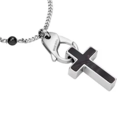 Diesel Kette mit Anhänger »Kreuz, Pillar, DX1322040«, mit Glassteinen und Perlmutt