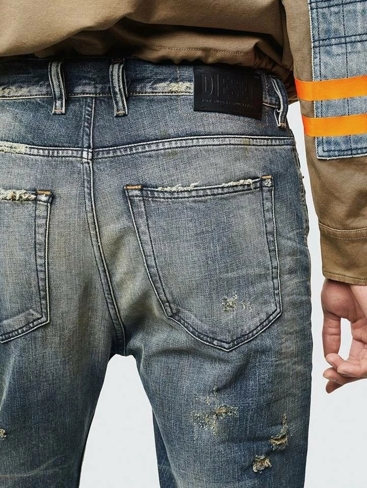 Diesel Tapered-fit-Jeans Dirty Look - Tiefer Schritt - D-Vider 0098S W32 3 Diesel Tapered-fit-Jeans Dirty Look - Tiefer Schritt - D-Vider 0098S W32 – Bild 3