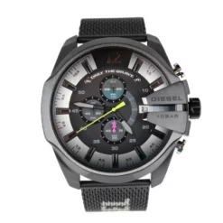 Diesel Quarzuhr »Herren Armbanduhr DZ4514 "only the brave" Mega Chief Edelstahl Meshband schwarz, Zifferblatt grau«