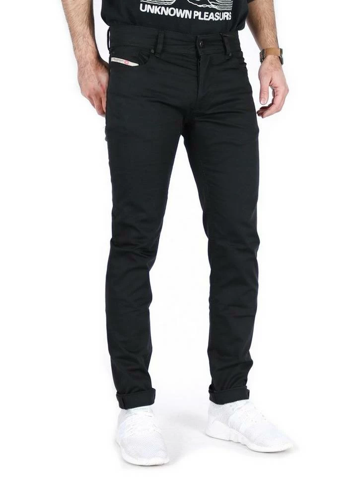 Diesel Skinny-fit-Jeans Stretch Röhren Stoff Hose - Troxer Schwarz 5 Diesel Skinny-fit-Jeans Stretch Röhren Stoff Hose - Troxer Schwarz – Bild 5