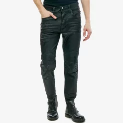 Diesel Ankle-Jeans Knöchellange Herren Stretch Hose beschichtet - Blanck 0671E