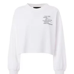 Diesel Sweater »Damen Cropped Sweatshirt - Rundhals-Sweater,« Weiß, Schwarz -Diesel Verkäufe d8b6d3fd 58a9 570a 89fd df3e6e89d49d