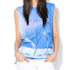 Diesel Rundhalsshirt »DIESEL Sommer Tank Top cooles Damen Cut-Off-Shirt mit Palmen-Print Freizeit-Shirt Blau« -Diesel Verkäufe f12e3bea 2b49 584a 8afd 035e4dfe5905