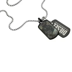 Diesel Kette mit Anhänger »Dog Tag, Double Dogtags, DX1327040«, mit Labradorit